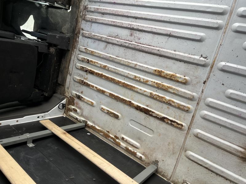 rusty van floor
